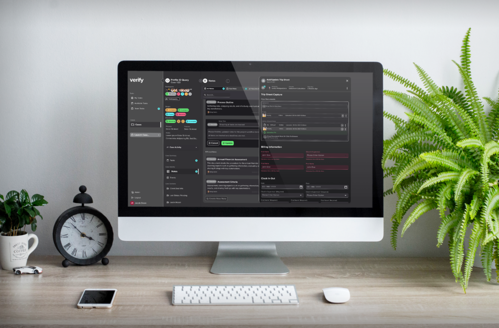 Process Factory application on a desktop display